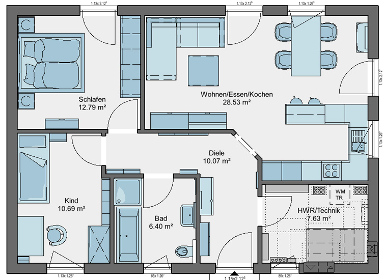 HANSE Vertrieb Wiedemar: Bungalow des Monats März / April Erdgeschoss