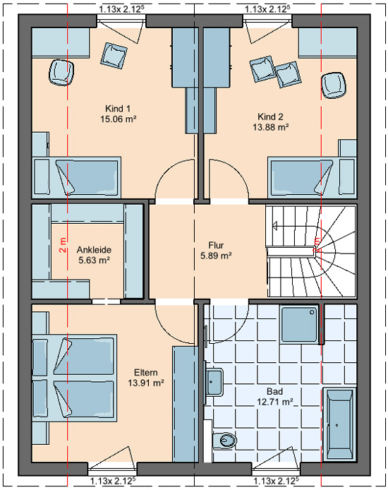 HANSE Vertrieb Wiedemar: Haus des Monats März / April Dachgeschoss