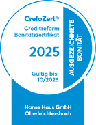 Hanse Haus wurde auch 2025 wieder das CrefoZert erteilt